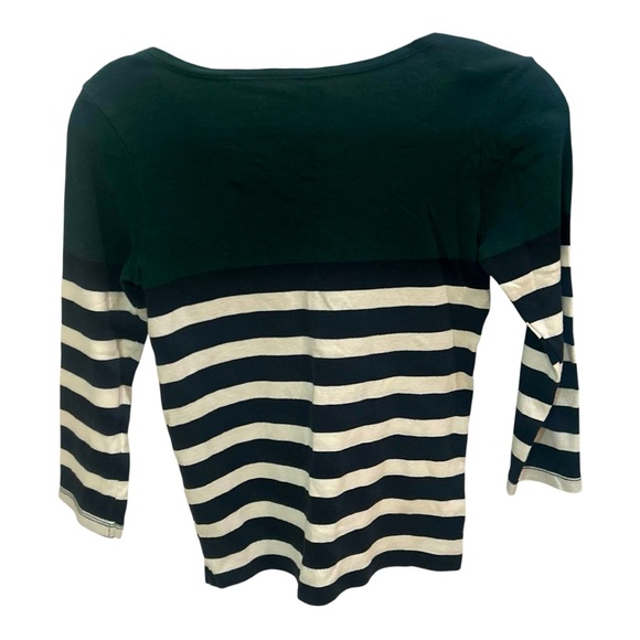 💫DIVIDED by H&M Women’s 3/4 Sleeves Cotton Striped Jersey w Pocket - Picture 3 of 7